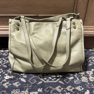 American Leather Women's Shoulder Bag - Sage Green